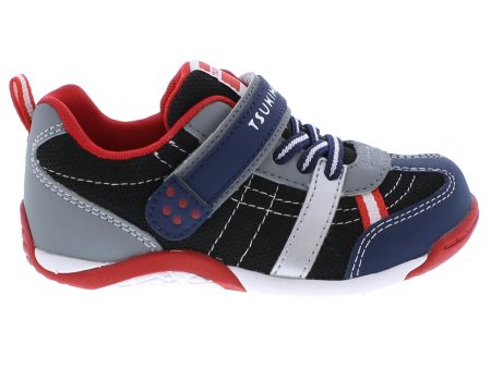 Kaz Kid s Athletic Sneaker - Navy Red Supply