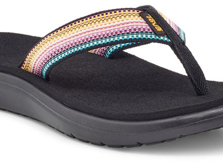 Voya Womens Flip Flop Sandal - Antiguous Black Multi Discount