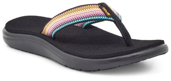 Voya Womens Flip Flop Sandal - Antiguous Black Multi Discount