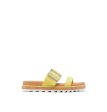 Roaming Buckle Women s Leather Slide Sandal - Sunnyside Yellow Cheap