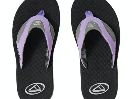 REEF LADIES FANNING SANDAL - GREY PURPLE Cheap