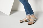 Mayari Women s BirkoFlor Sandal - Silver For Sale