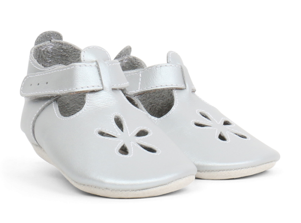 Soft Sole Leather - Silver Daisy Hot on Sale