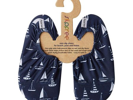 Adult Slipfree Water Socks - Navy Yacht Fashion