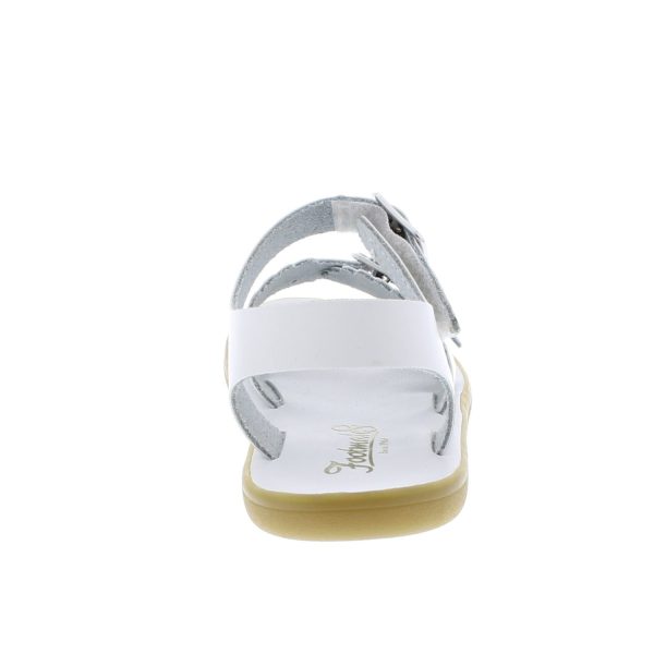 Ariel Casual Kid s Sandal - White Leather For Cheap