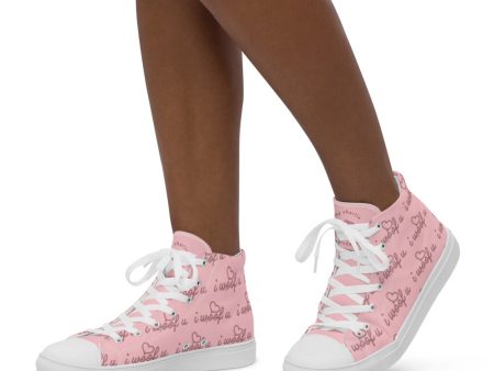 I Woof U Women’s high top canvas shoes Hot on Sale