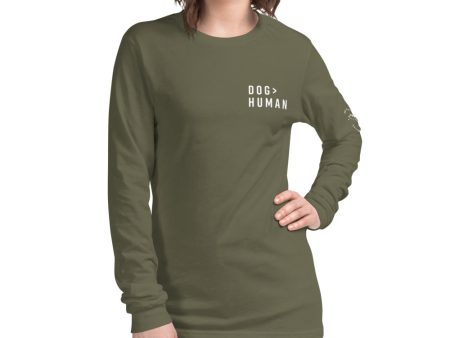 Dog>Human Long Sleeve Tee Cheap