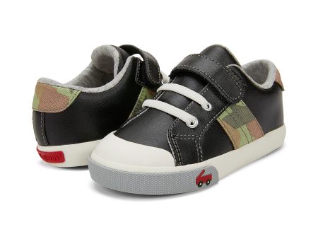 Lucci Leather Sneaker - Black Camo Print Fashion