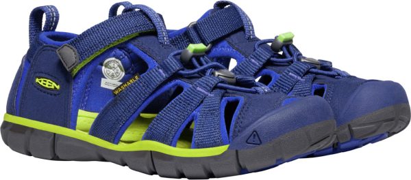 Seacamp II Kids  CNX Active Sandal - Blue Depths Chartreuse Online now