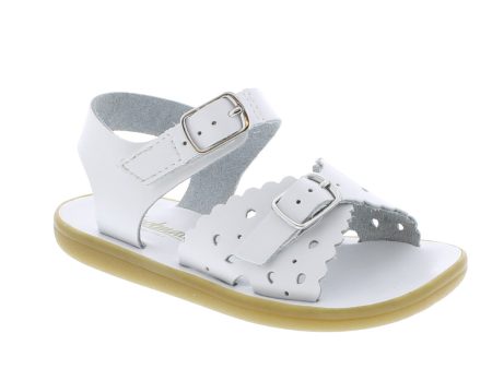 Ariel Casual Kid s Sandal - White Leather For Cheap