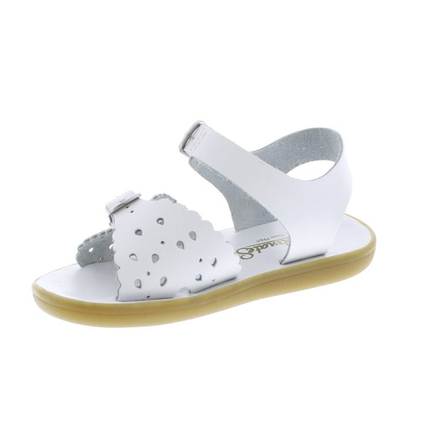 Ariel Casual Kid s Sandal - White Leather For Cheap