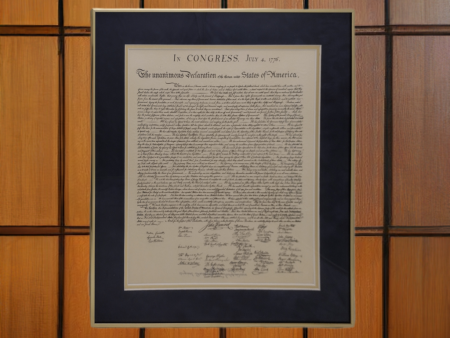 Declaration of Independence in Classic Finish Metal Frame For Discount