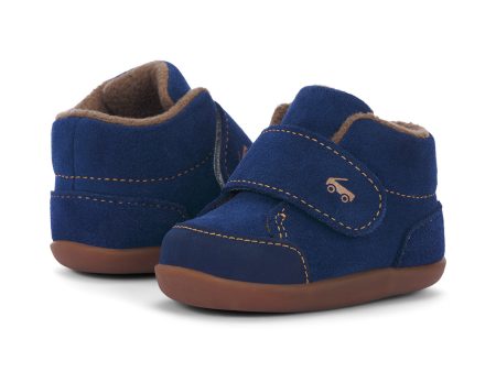 Casey Mini (First Walker) Infant Bootie - Navy Suede Discount