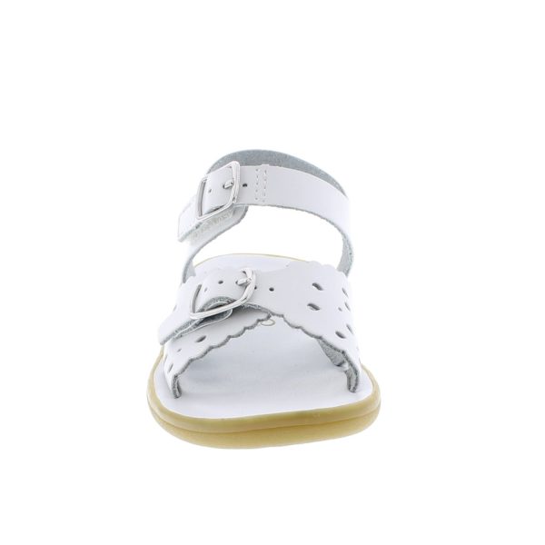 Ariel Casual Kid s Sandal - White Leather For Cheap