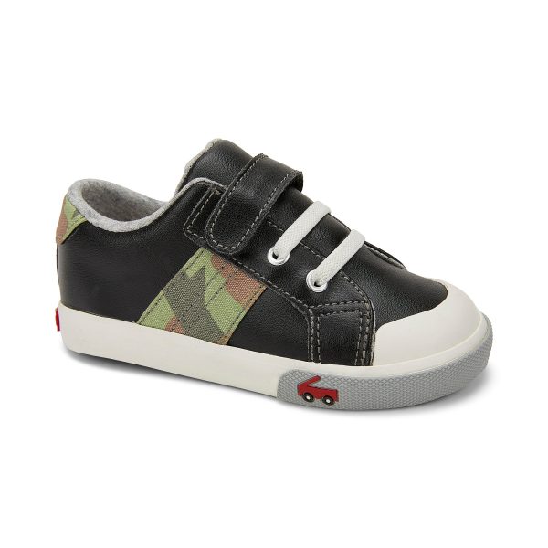 Lucci Leather Sneaker - Black Camo Print Fashion