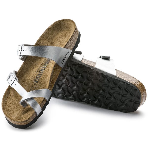 Mayari Women s BirkoFlor Sandal - Silver For Sale