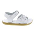 Ariel Casual Kid s Sandal - White Leather For Cheap