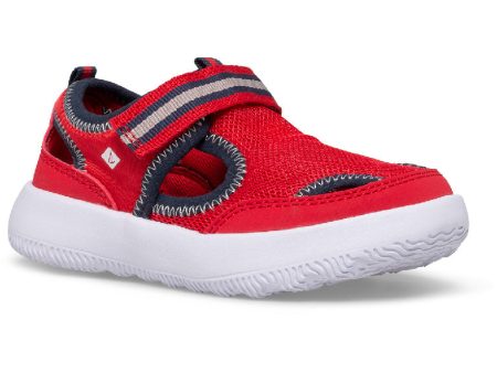 Coastal Break Jr. Kid s Sandal - Red Navy For Discount