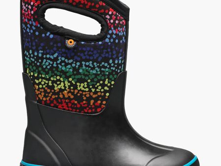 Classic Kids  Rainbow Dots Boot - Black Online Sale