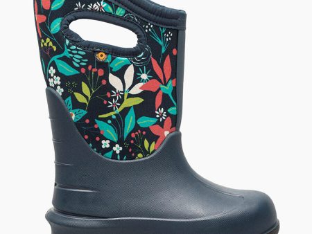 Neo-Classic Kid s Cartoon Flower Boot - Ink Blue Multi Online Hot Sale