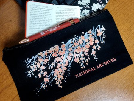 Cherry Blossom Canvas Pencil Pouch Sale