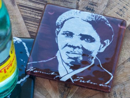 Harriet Tubman Fused Glass Coaster Fashion