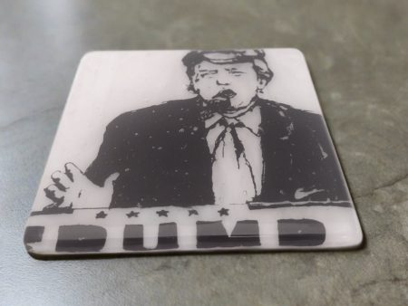 President Trump Fused Glass Coaster Fashion