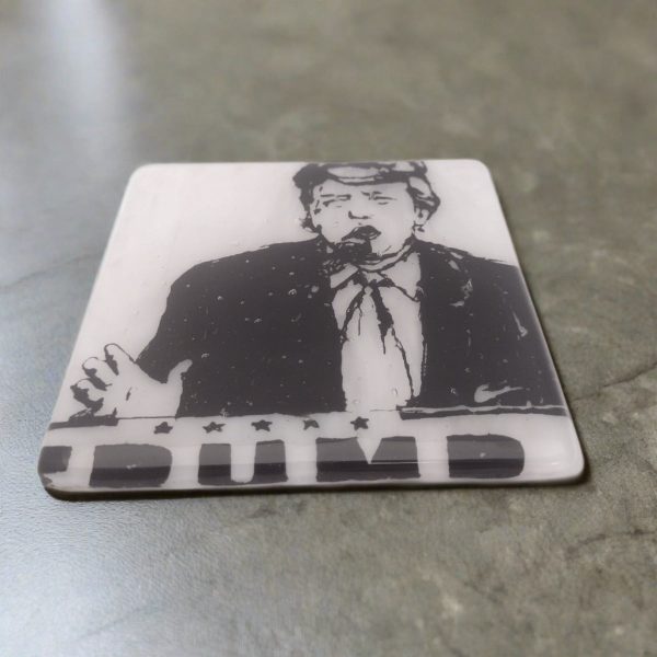 President Trump Fused Glass Coaster Fashion