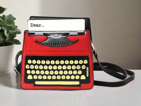 Vintage Red Typewriter Crossbody Bag Online Sale